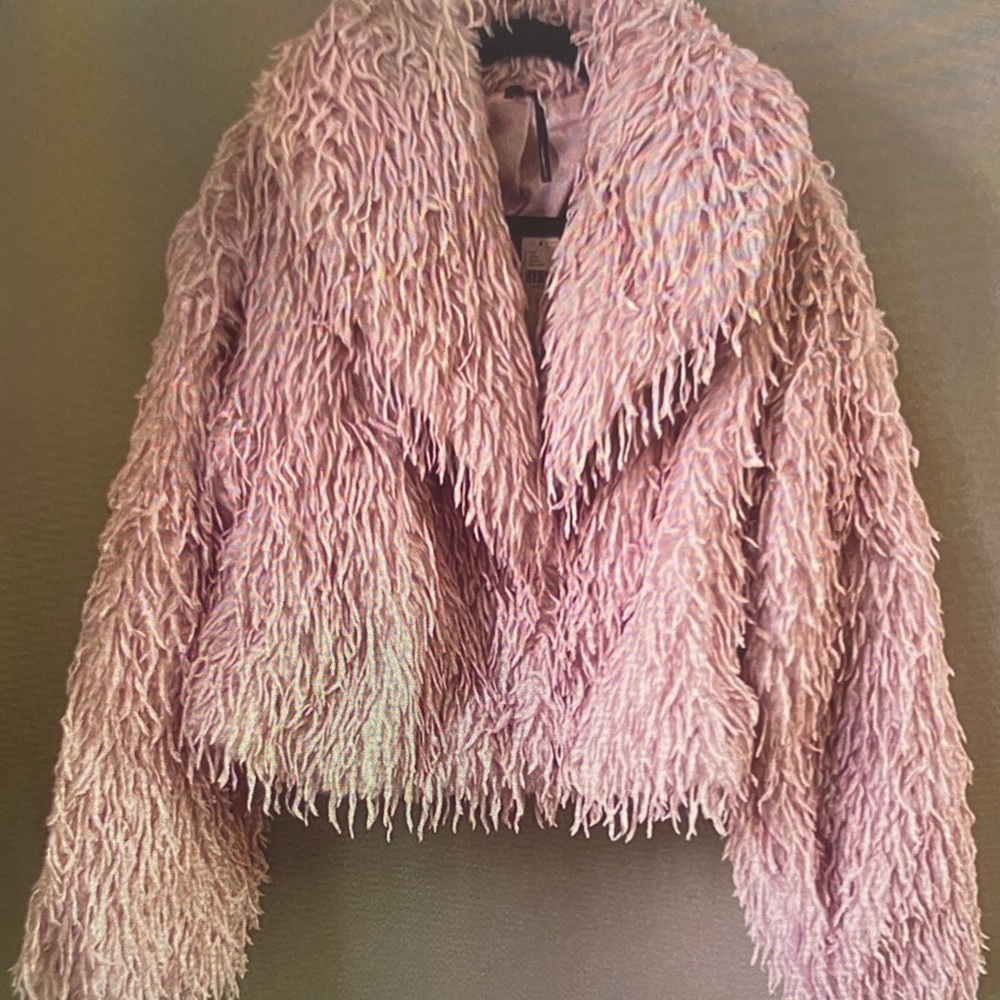 Anthropologie Blush Teddy Jacket